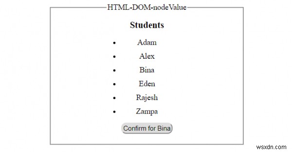 HTML DOM नोडवैल्यू प्रॉपर्टी 