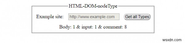 HTML DOM नोड टाइप प्रॉपर्टी 