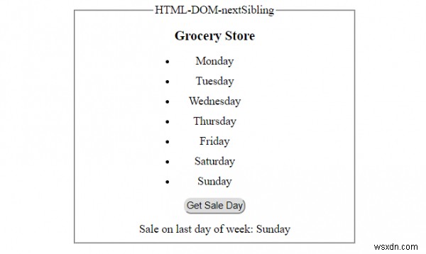 HTML DOM नेक्स्टसिबलिंग प्रॉपर्टी 