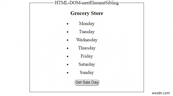 HTML DOM नेक्स्टएलिमेंटसिबलिंग प्रॉपर्टी 