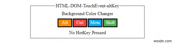 HTML DOM TouchEvent altकुंजी संपत्ति 