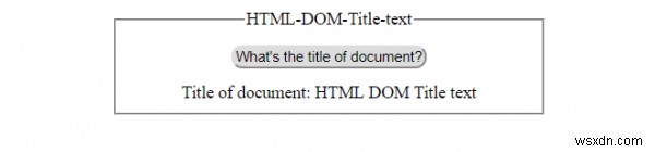 HTML DOM शीर्षक टेक्स्ट प्रॉपर्टी 