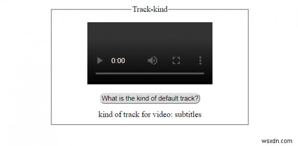 HTML DOM ट्रैक प्रकार की संपत्ति 