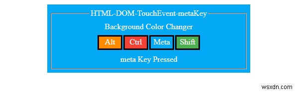 HTML DOM TouchEvent मेटाकी संपत्ति 