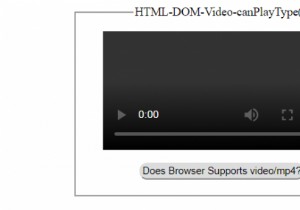 HTML DOM वीडियो canPlayType ( ) विधि 