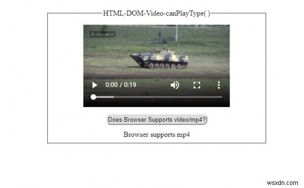 HTML DOM वीडियो canPlayType ( ) विधि 