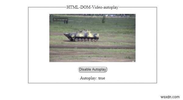 HTML DOM वीडियो ऑटोप्ले प्रॉपर्टी 