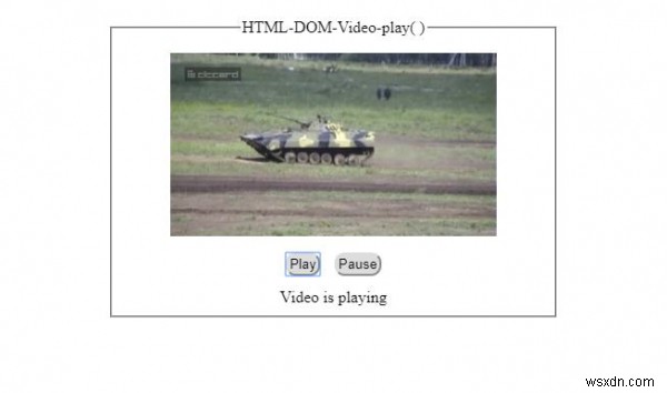 HTML DOM वीडियो प्ले ( ) विधि 