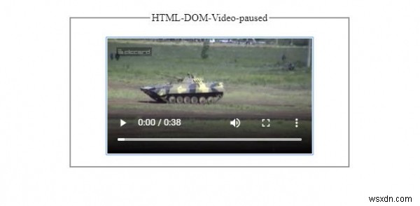 HTML DOM वीडियो रुकी हुई संपत्ति 