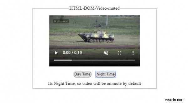 HTML DOM वीडियो म्यूट की गई संपत्ति 