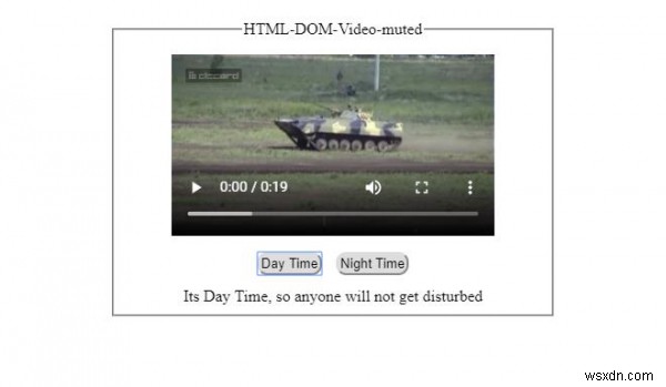 HTML DOM वीडियो म्यूट की गई संपत्ति 