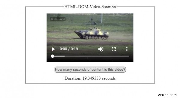 HTML DOM वीडियो अवधि संपत्ति 