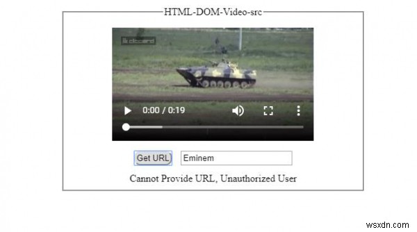 एचटीएमएल डोम वीडियो स्रोत संपत्ति 