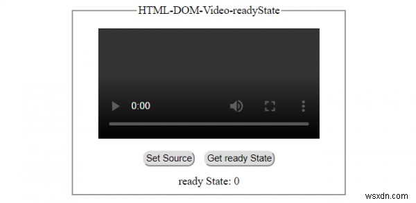 HTML DOM वीडियो रेडीस्टेट प्रॉपर्टी 