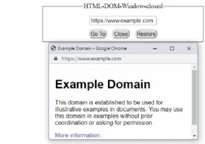 एचटीएमएल डोम विंडो बंद संपत्ति 