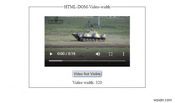 एचटीएमएल डोम वीडियो चौड़ाई संपत्ति 
