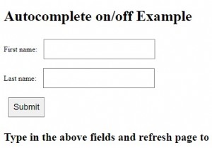 HTML इनपुट फ़ील्ड के स्वत:पूर्ण को अक्षम कैसे करें? 