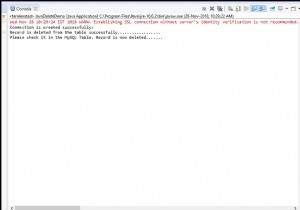 जावा के साथ एक MySQL डेटाबेस में डेटा कैसे हटाएं? 