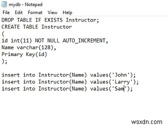 टर्मिनल से MySQL डेटाबेस में SQL फ़ाइल चलाएँ? 