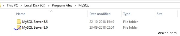 विंडोज ओएस में MySQL बिन डायरेक्टरी कहाँ स्थित है? 