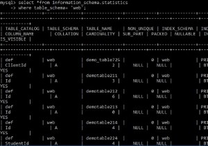 MySQL डेटाबेस में इंडेक्स दिखाएँ / देखें 