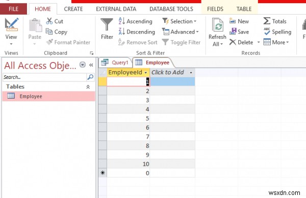 एक्सेस डेटाबेस के साथ LIMIT MySQL क्लॉज का अनुकरण कैसे करें? 