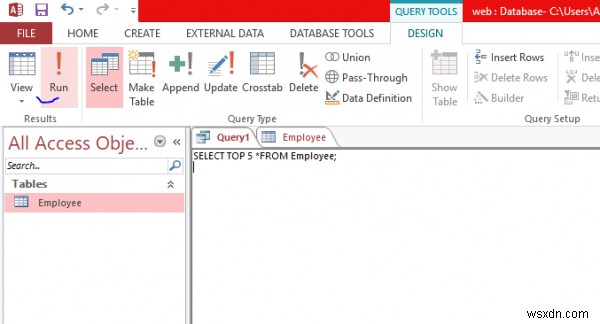 एक्सेस डेटाबेस के साथ LIMIT MySQL क्लॉज का अनुकरण कैसे करें? 