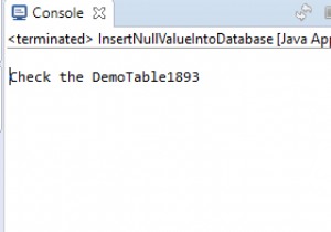 जावा एप्लिकेशन एक MySQL डेटाबेस में शून्य मान डालने के लिए? 