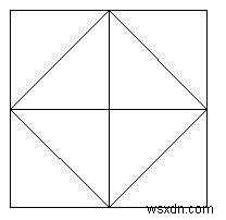 C में बार-बार मध्यबिंदुओं को मिलाने से बने वर्गों का क्षेत्रफल? 