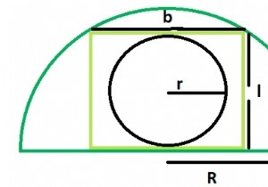 एक आयत में अंकित एक वृत्त का क्षेत्रफल जो C में एक अर्धवृत्त में अंकित है? 