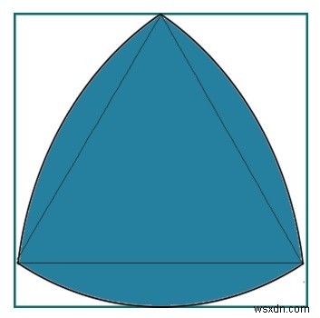 एक वर्ग के भीतर सबसे बड़ा रेउलेक्स त्रिभुज? 