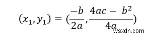 एक परवलय के शीर्ष, फोकस और निर्देश को खोजने के लिए C/C++ प्रोग्राम? 