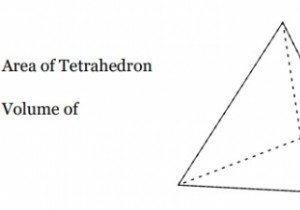 टेट्राहेड्रोन के क्षेत्रफल और आयतन की गणना करने का कार्यक्रम 