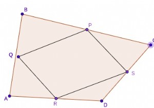 C++ परिमाप और Varignon के समांतर चतुर्भुज का क्षेत्रफल 