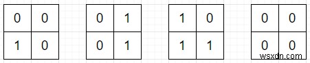 सी ++ में बाइनरी मैट्रिक्स को शून्य मैट्रिक्स में बदलने के लिए संचालन की संख्या की गणना करने का कार्यक्रम 