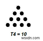 C++ में श्रृंखला 1, 3, 6, 10… (त्रिकोणीय संख्या) का योग 