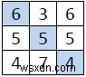 प्रत्येक पंक्ति, स्तंभ और विकर्ण का योग 3×3 मैट्रिक्स के बराबर बनाने के लिए विकर्ण भरना c++ . का उपयोग करना 