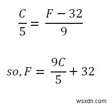 C++ प्रोग्राम फारेनहाइट को सेल्सियस में बदलने के लिए 