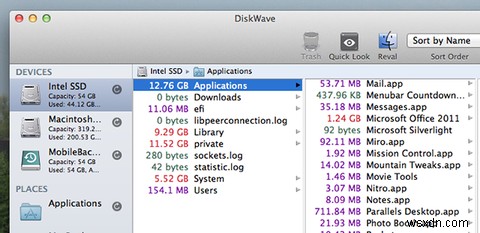 Mac के लिए DiskWave के साथ अवांछित बड़ी फ़ाइलों को धो लें 