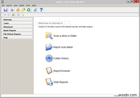 Xinorbis विंडोज फाइल सिस्टम के लिए एक फ्री और पोर्टेबल डिस्क एनालाइजर है 