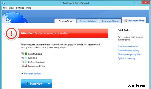 Auslogics BoostSpeed ​​5.4 के साथ अपने पीसी को गति दें और बनाए रखें [सस्ता] 