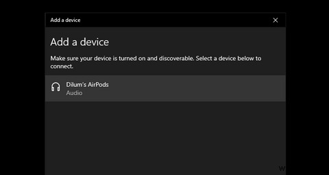 AirPods को Windows 10 लैपटॉप से ​​कैसे कनेक्ट करें 