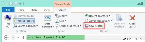 अपनी खोजों को सहेज कर Windows स्मार्ट फ़ोल्डर सेट करें 