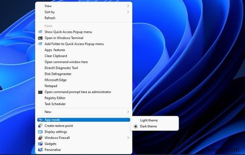 विंडोज 11 के संदर्भ मेनू में डार्क और लाइट मोड विकल्प कैसे जोड़ें 