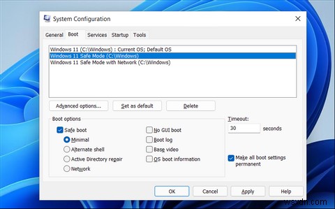 Windows 11s बूट मेनू में एक सुरक्षित मोड शॉर्टकट कैसे जोड़ें 