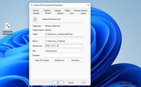 विंडोज 11 में सिस्टम फाइल स्कैन शॉर्टकट कैसे सेट करें? 