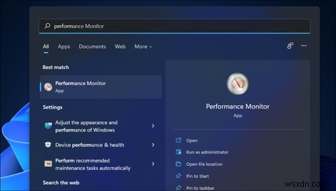 विंडोज 11 परफॉर्मेंस मॉनिटर कैसे खोलें 