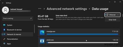 विंडोज 11 में डेटा उपयोग सीमा की निगरानी और सेट कैसे करें 
