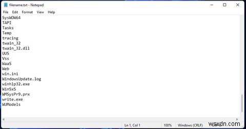 विंडोज 11 में फोल्डर की फाइल लिस्ट को टेक्स्ट फाइल में कैसे कॉपी करें 