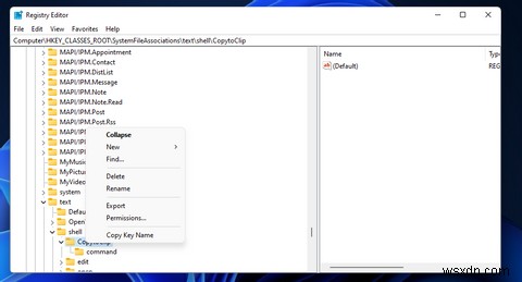 विंडोज 11 के संदर्भ मेनू में टेक्स्ट फ़ाइलों के लिए क्लिपबोर्ड विकल्प में एक प्रतिलिपि कैसे जोड़ें? 